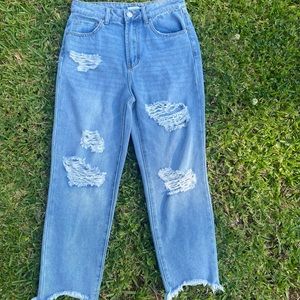 Forever 21 Distressed Mom Jeans
